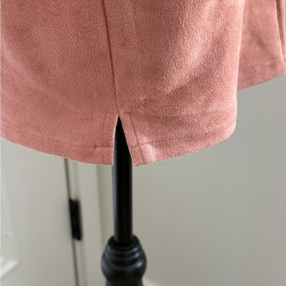 Sienna Sky Faux Suede Sleeveless Rose Mini Dress - Picture 5 of 13